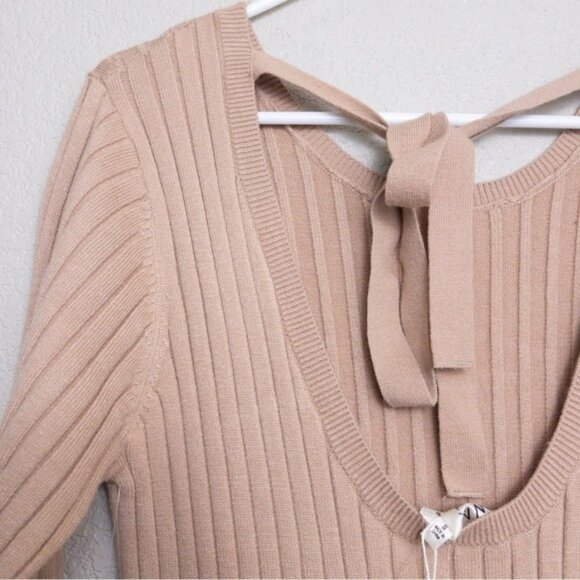NWT WAYF Dede x Emily Hollie Sweater Dress S BFF Collection Ribbed Knit Midi - Picture 10 of 13